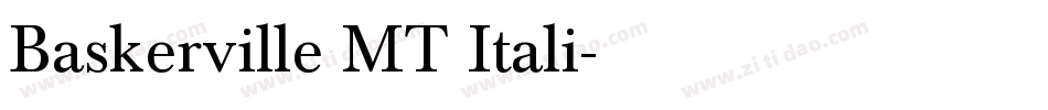 Baskerville MT Itali字体转换